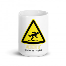 #BBT White glossy mug